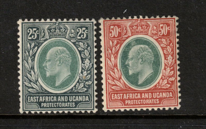 East Africa & Uganda Protectorate #37 - #38 Fine - Very Fine Mint Hinged Duo