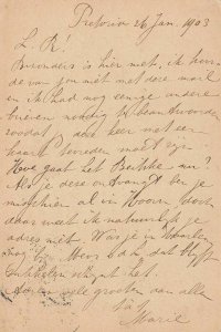 Orange River Colony - Pretoria Jan 26, 1903 Card to Holland