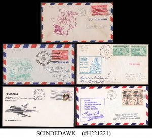 UNITED STATES USA - 1947-1976 SELECTED FIRST FLIGHT COVERS - 10nos