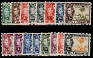 GAMBIA GVI SG150-161, 1938-46 complete set, NH MINT. Cat £160.