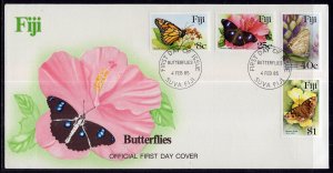 Fiji 523-526 Butterflies U/A FDC