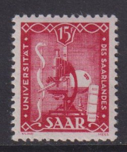 Saar  #203  MNH  1949  University  book   microscope