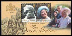 FALKLAND ISLANDS 2002 Queen Mother; Scott 812-16, SG 932-36; MNH