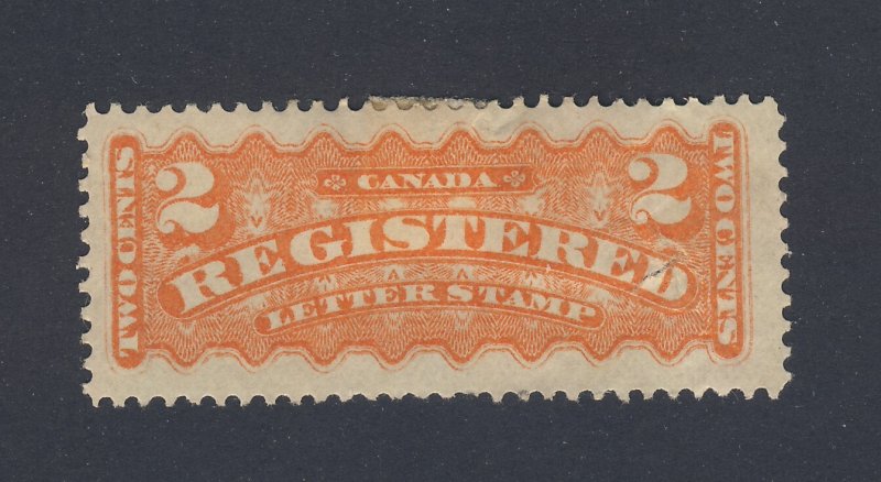 Canada 2c Registered MHR Stamp #F1-2c MHR VF Guide Value = $150.00