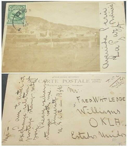 A) 1936, BOLIVIA, POSTCARD, SHIPPED TO OKLA-UNITED STATES, XF