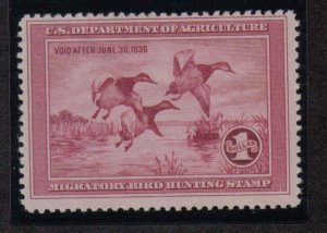 RW2 Federal Duck Stamp 1935 MLH. #02 RW2c