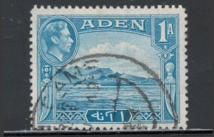 Aden 1939 King George VI & Aden Harbor 1a Scott # 18 Used