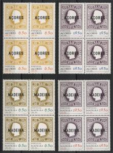 AZORES / MADEIRA STAMP ANNIVERSARY TWO SETS 1980 MNH BLo4	