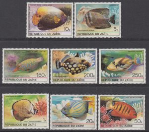 Zaire 974-981 Fish MNH VF