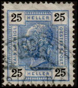 Austria 99a - Used - 25h Franz Josef (Varnish bars) (1904) (cv $0.80)