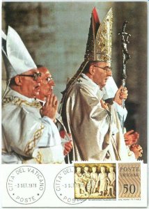 72698 - VATICANO - Postal History - MAXIMUM CARD - RELIGION  1978