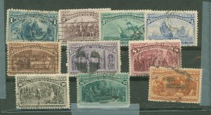 United States #230-239 Used Multiple