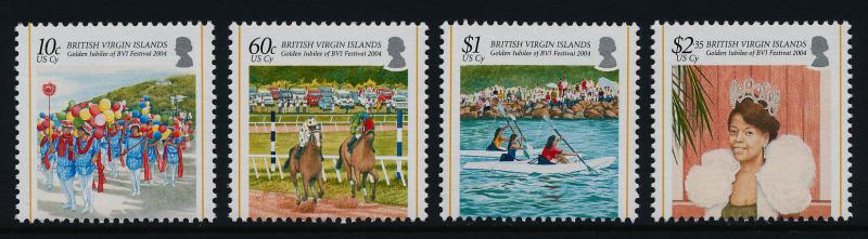 Virgin Islands 1031-4 MNH Festival, Horses, Sports, Kayak, Festival Queen