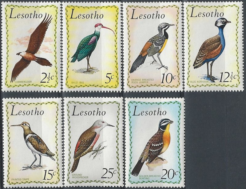 1971 Lesotho Elisabetta II 7v. MNH SG. n. 204/10