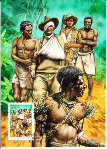 Australia 2010 Maxicard Scott #3245 55c Wounded Soldiers, Papuan natives