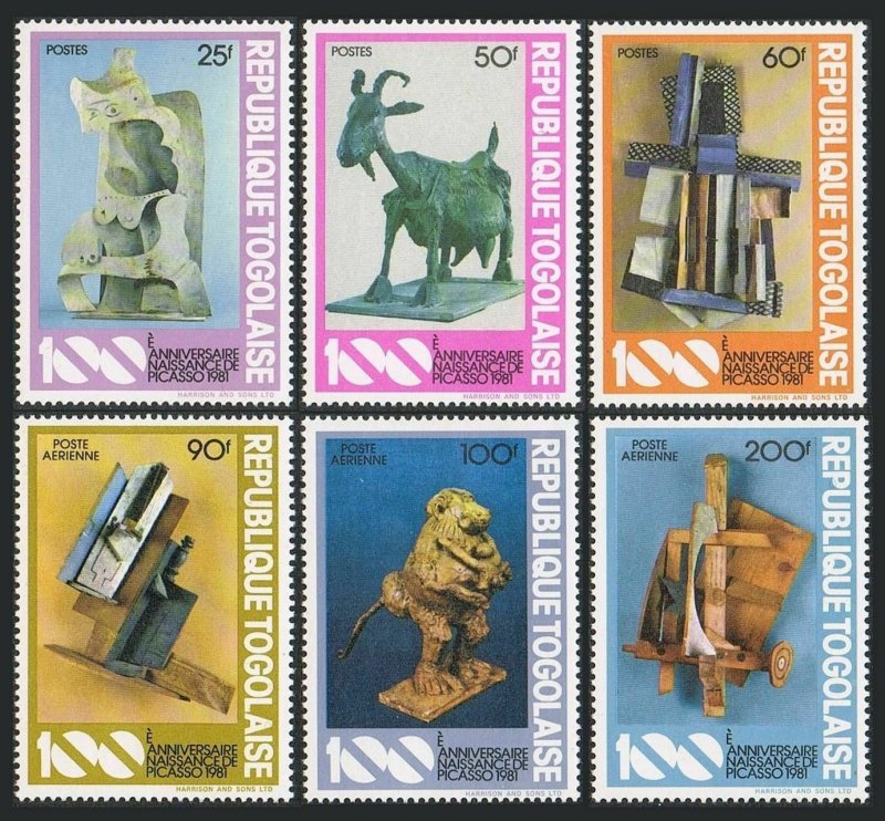 Togo 1116-1118,C450-C452,MNH.Michel 1559-1564. Pablo Picasso,1981.