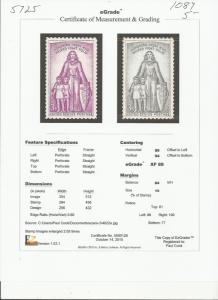 # 1087 MINT NEVER HINGED POLIO     XF+