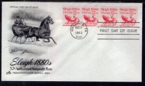 US 1900 Sleigh Artcraft U/A FDC