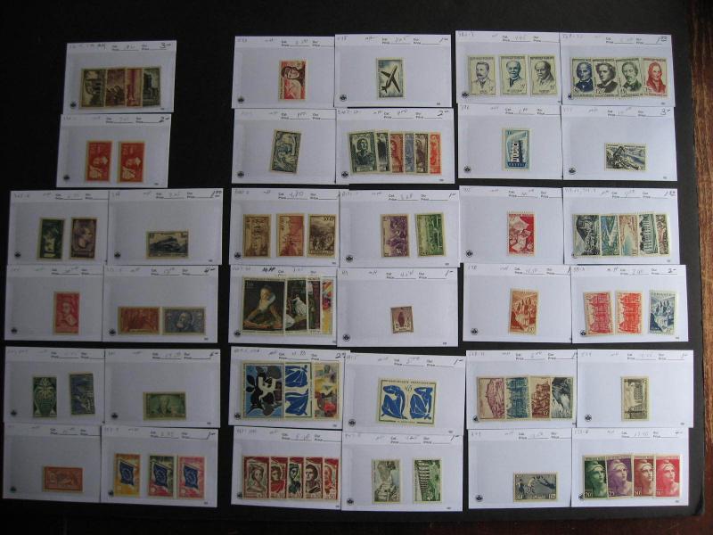 Sales cards full of France MH stamps (unverified), check them out!  