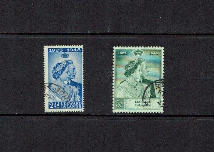 Leeward Islands: 1948, Royal Silver Wedding, Fine Used set.