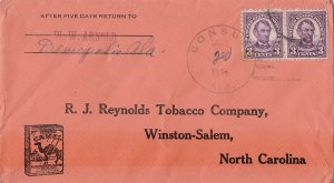 United States Alabama Consul 1934 4c-bar 1898-1940  Illustrated Return Envel...