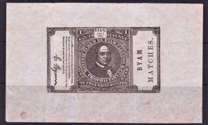 U.S. Scott #RO52a  1c Byam Match Wrapper XF