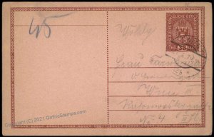 Austria Empire 1917 Rohrpost Pneumatic Mail Postal Card G67152