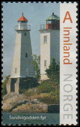 Norway 1805 - Used - A (11k) Sandvigodden Lighthouse (2016) (cv $1.95) (2)
