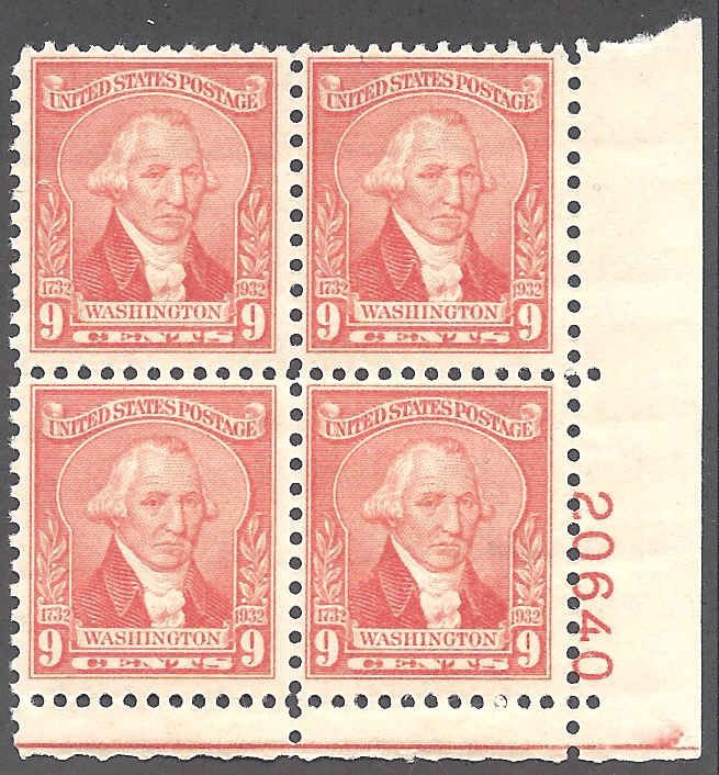 714 Mint,OG,NH...  Plate Block of 4... SCV $45.00