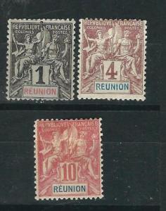 Reunion 3 Diff MH Fine 1892-1900 SCV $9.75