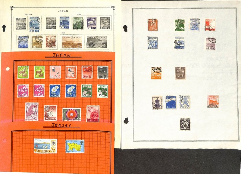 Japan Stamp Collection on 14 Scott International Pages, 1896-1940 (CZ)