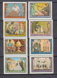 J44030 JL Stamps 1973 lebanon mnh set #c690-7 handicrafts