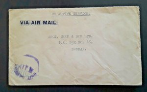1945 FPO 127 Bethamangla To Bombay India Soldiers Free Mail Unit Censor Cover