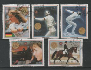 Thematic Stamps Sports - PARAGUAY 1989 SEOUL OLYMPICS 5v used