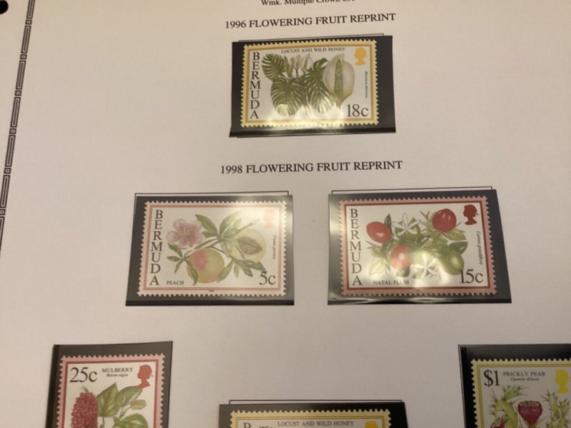 ICOLLECTZONE Bermuda 668-684 plus all “a” issues XF NH flowers complete  (A500)