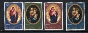 St Lucia Sc 237-240 1968 Christmas stamp set mint NH