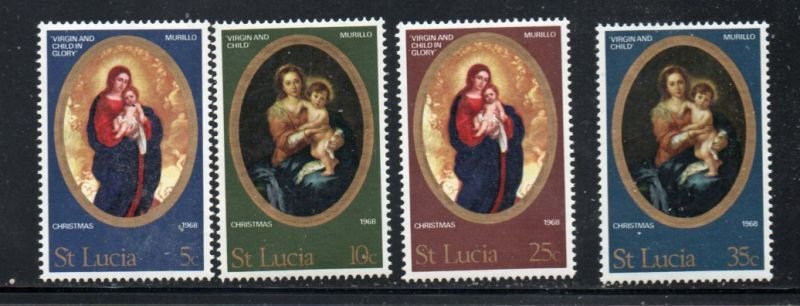 St Lucia Sc 237-240 1968 Christmas stamp set mint NH