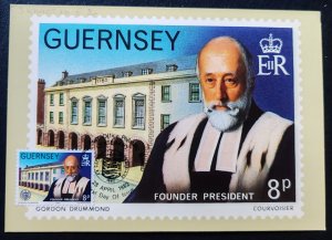 Guernsey (1982) Maxi card issued to commemorate the centenary of La Société...