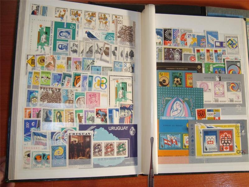 STUNNING URUGUAY STAMP COLLECTION 1877 TO 2017 IN 2 STOCKBOOKS ALMOST COMPLETE