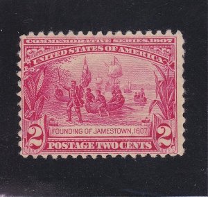 US 329 2c Jamestown Mint F-VF OG H SCV $27.50