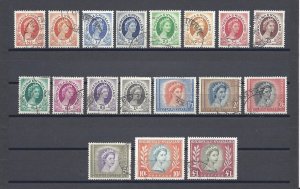 RHODESIA & NYASALAND 1954/56 SG 1/15 + Shades USED Cat £78.75