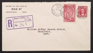Canada 233|241 on 1942 Cover Registered Mail XF