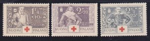 Finland B15-17 MNH 1934 Evert Horn Torsten, Stalhandske & Jacob dl la Gardie Set