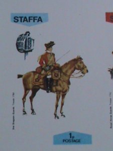 ​STAFFA-SCOTLAND -PROMOTION WORLD FAMOUS ON HORSE SOLDERS-IMPER S/S -EST.$14