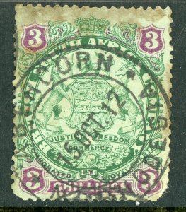 Southern Rhodesia 1896 British South Africa QV 3' SG #36 Used A462
