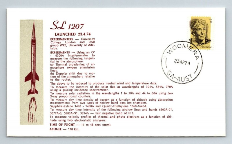 1974 Australia - SL1207 - Launched Apr 23rd - F5885