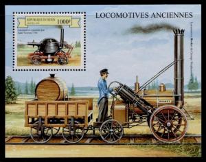 Benin 1165 MNH - Trains, Vintage Locomotive