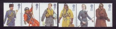 Great Britain Sc 2594-99 2008 RAF Uniforms stamp set mint NH