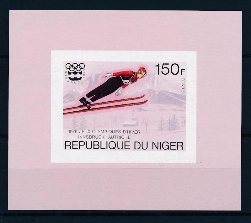 [55743] Niger 1976 Olympic games Innsbruck Ski jumping MNH Sheet