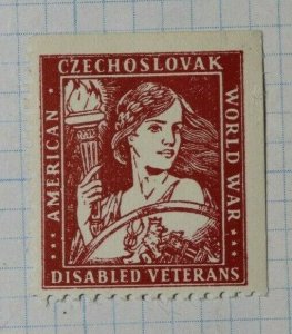 Americans Czechoslovak WWII Disabled Veterans Patriotic Poster Stamps